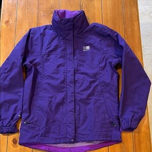 KARRIMOR Purple Waterproof Weathertite Hooded Full Zip Jacket Women's Size 4 EUC